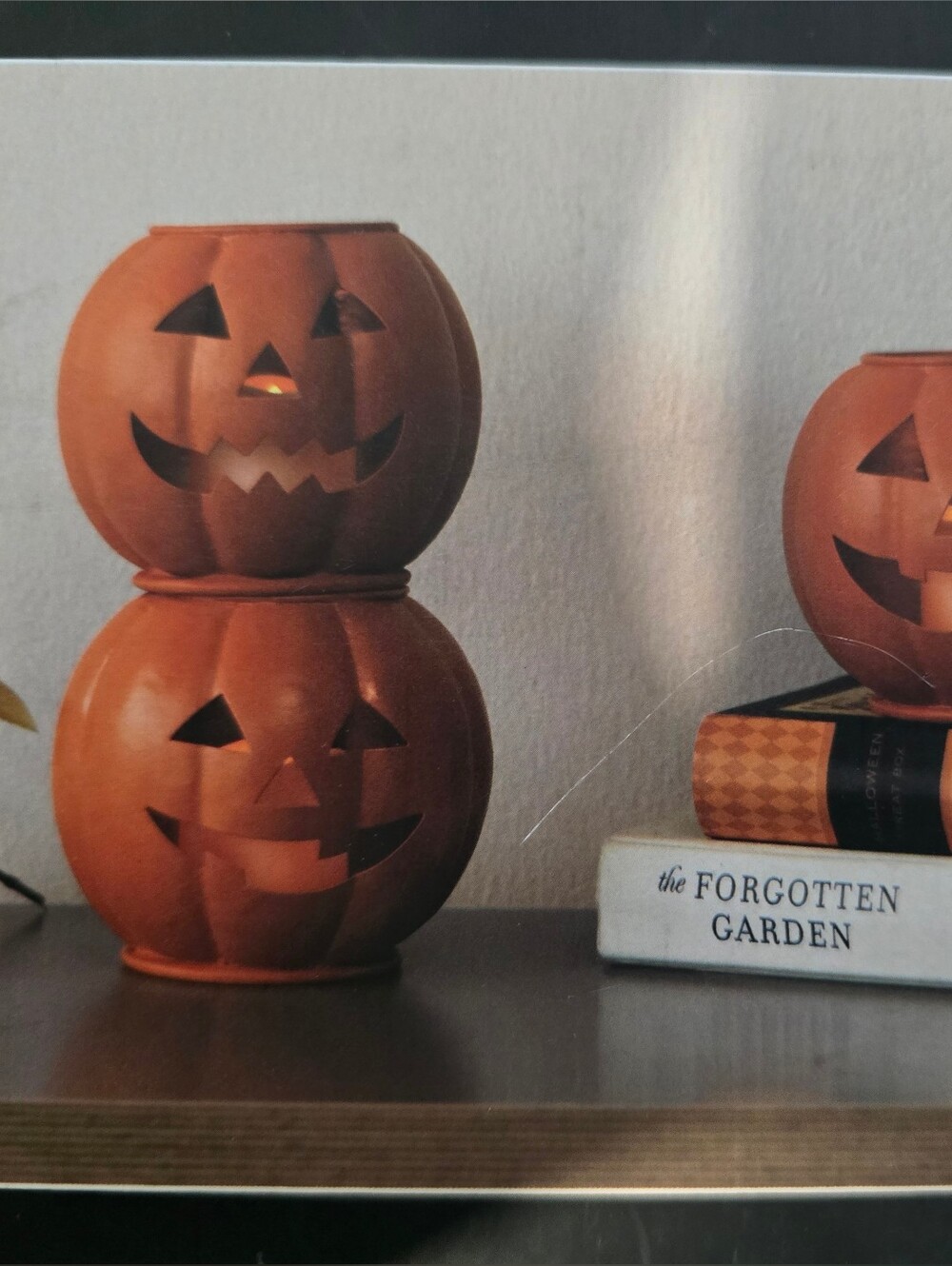 3-Pack LED Orange Metal Jack-O-Lanterns with Timer